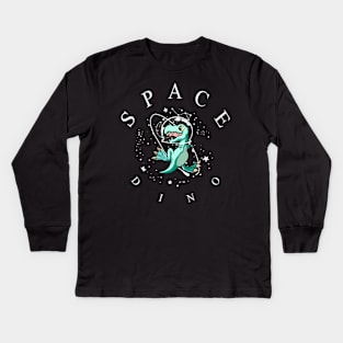 Space Dino Kids Long Sleeve T-Shirt